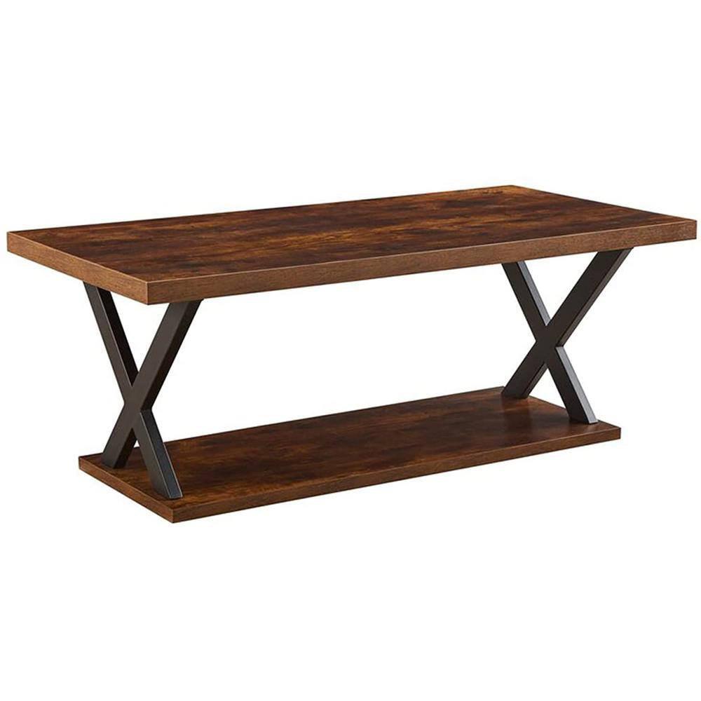 Ravenna 47 in. Rustic Brown Rectangle Coffee Table with Storage - Dahdoul Online
