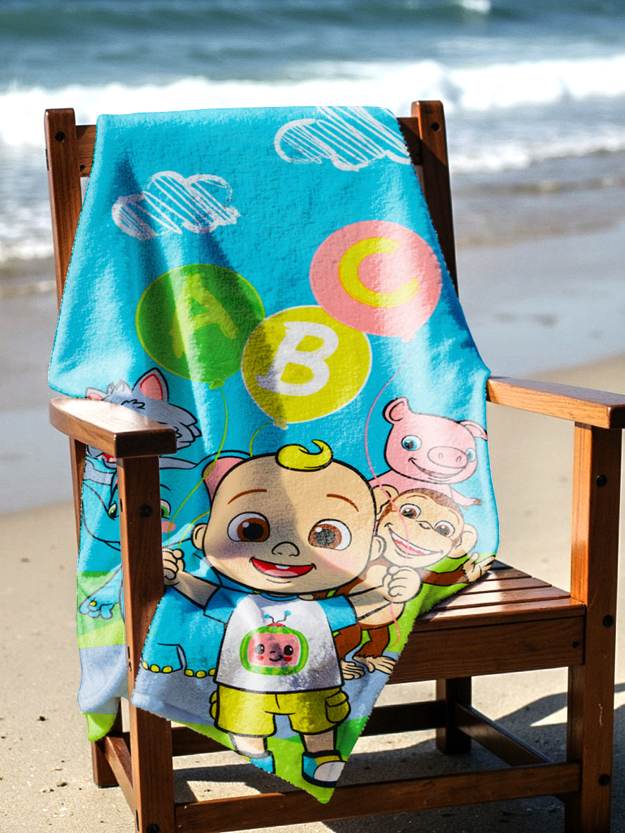 BEACH TOWEL 27"x54"- Let’s Play With Friends (SOLID PACKING 24 TOWELS PER CASE)
