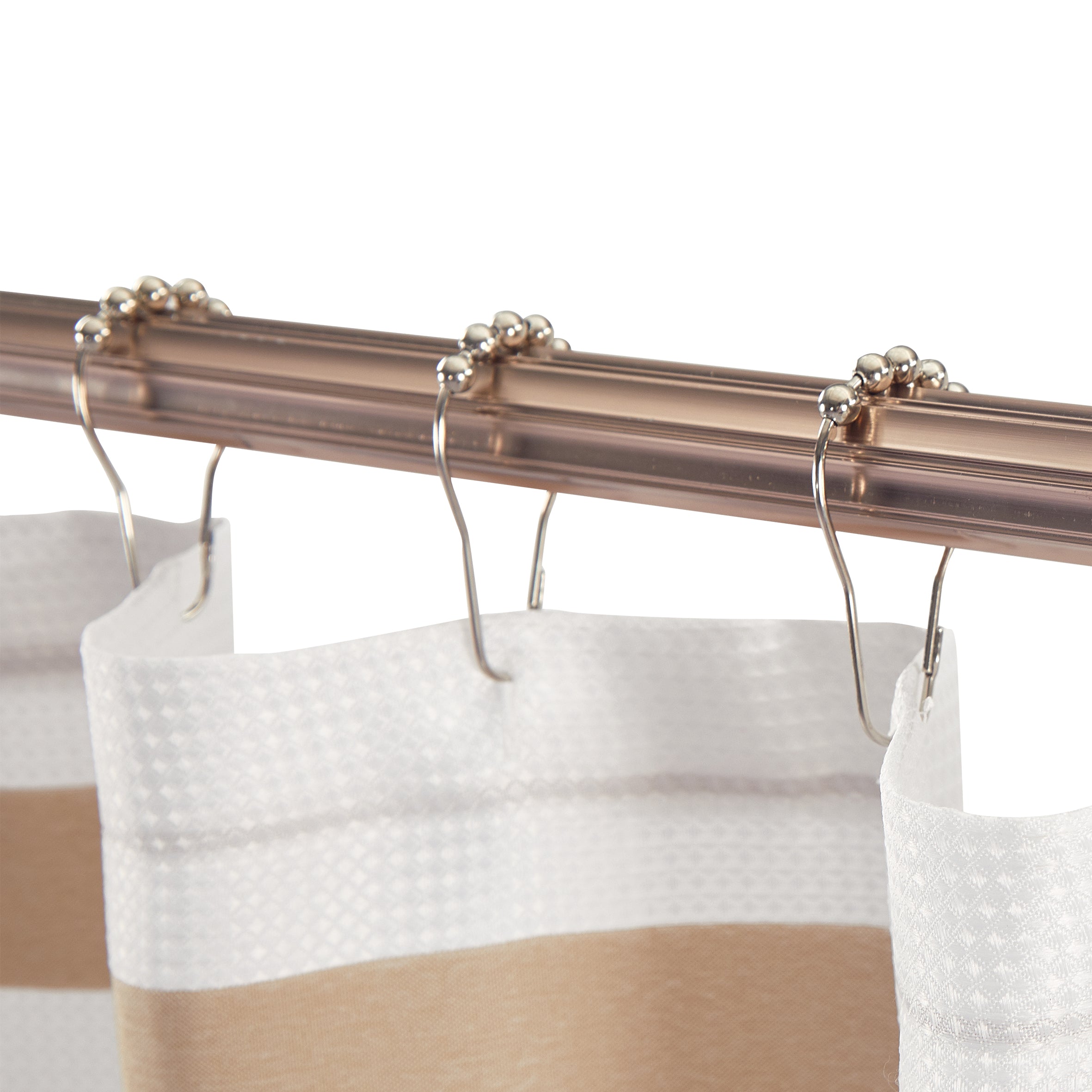 Elegance “Textured Shower Curtain Set" - Taupe