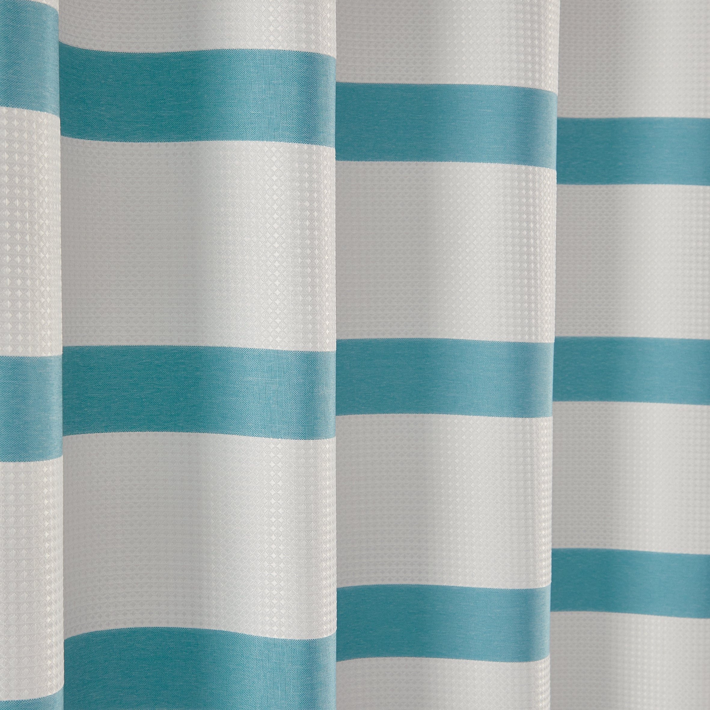 Elegance “Textured Shower Curtain Set" - Teal