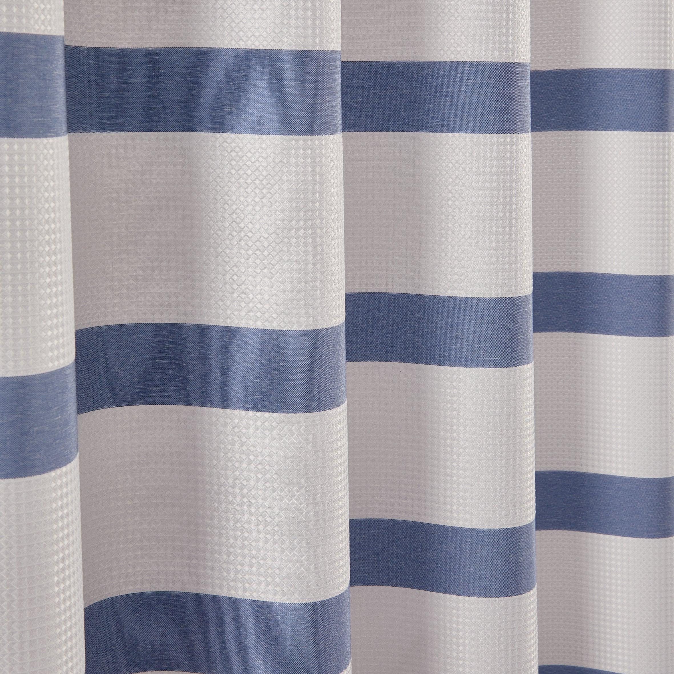 Elegance “Textured Shower Curtain Set" - Light Blue