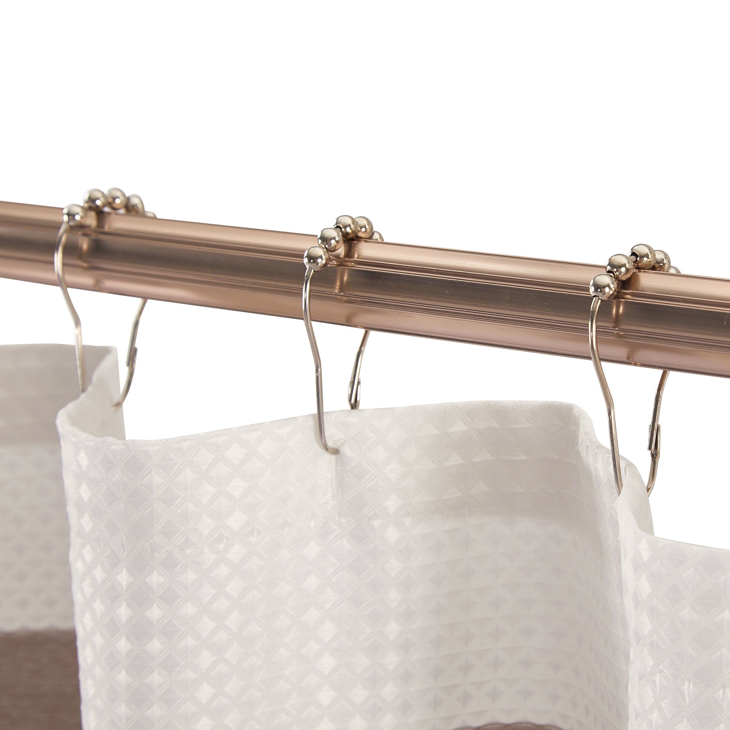 Elegance “Textured Shower Curtain Set" - Brown