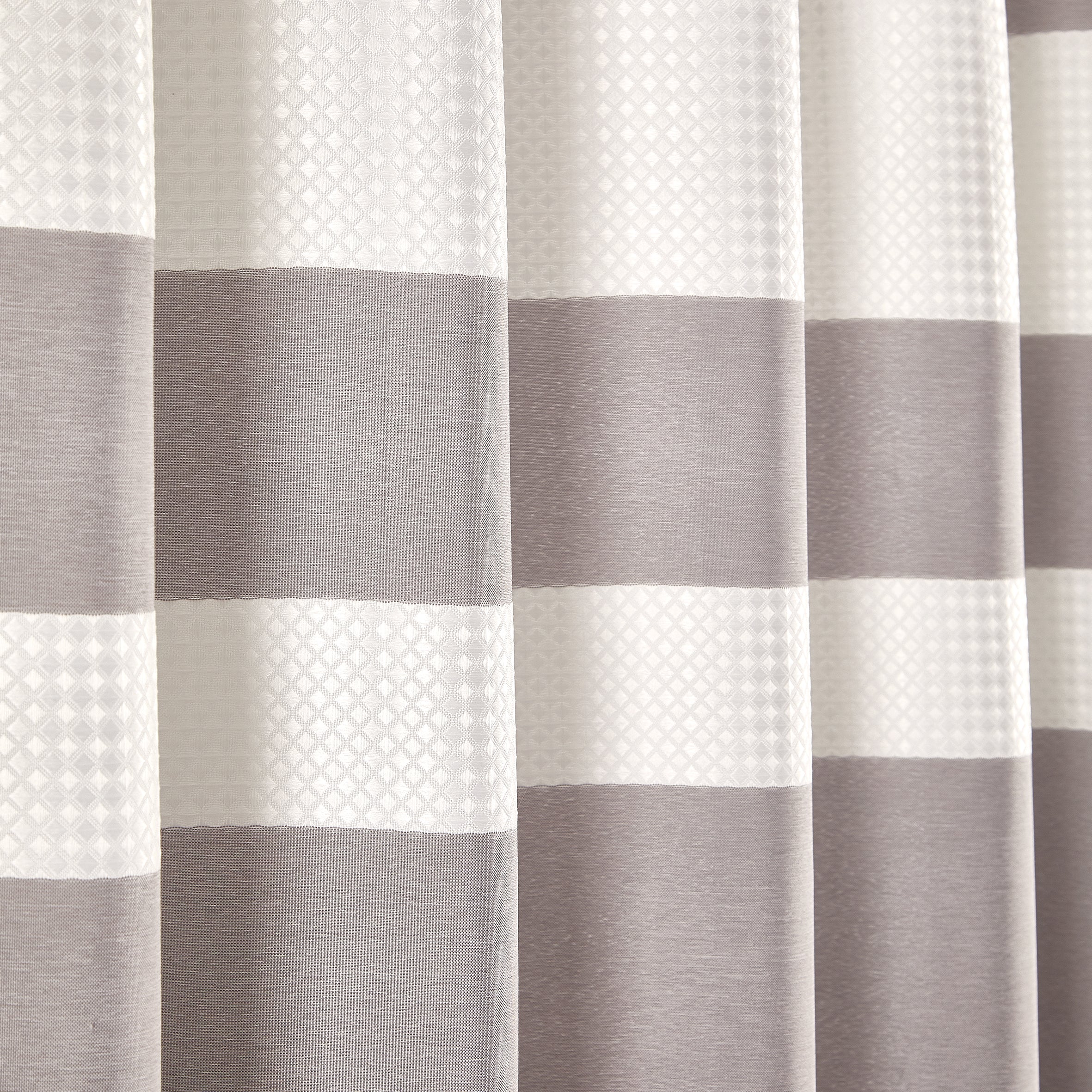 Elegance “Textured Shower Curtain Set" - Light Grey