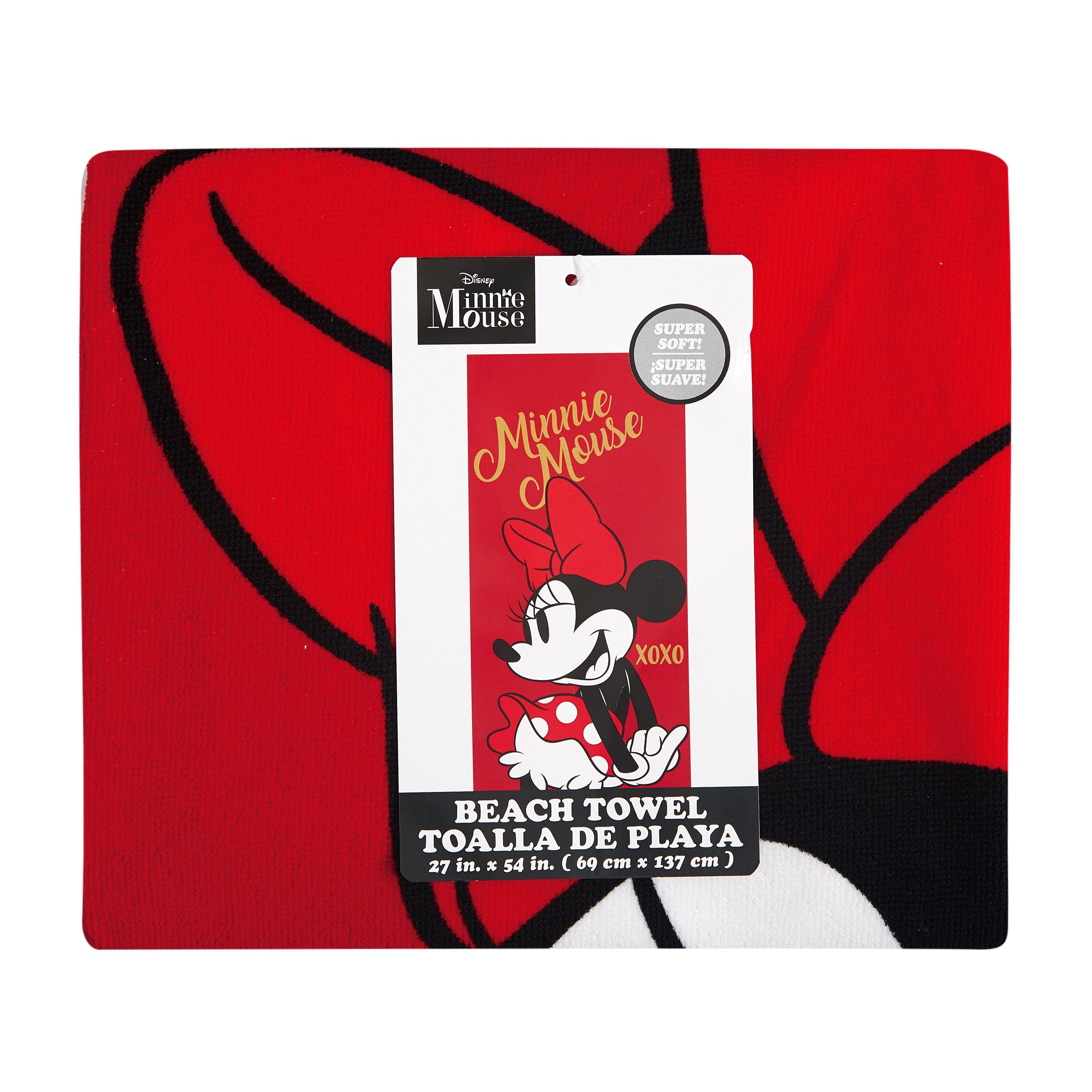 "XOXO" Minnie 27"x54" Disney Beach Towel