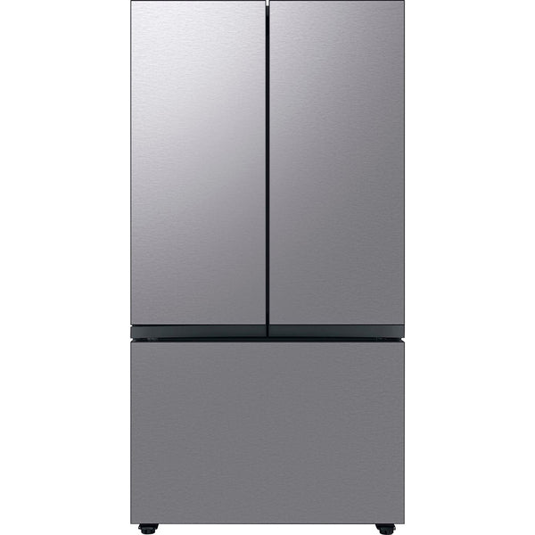 Samsung - Bespoke 30 cu. ft. 3-Door French Door Refrigerator with Beverage Center - Stainless Steel