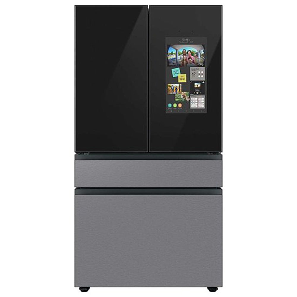Samsung - 23 pies cúbicos. Refrigerador de puertas francesas de 4 puertas con profundidad de mostrador a medida y concentrador familiar - Listo para panel personalizado