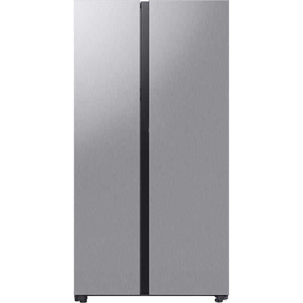 Samsung - Bespoke Side-by-Side Refrigerator with Beverage Center - Stainless steel