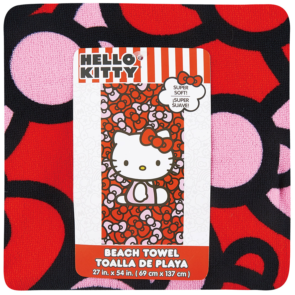 "World of Bows" Hello Kitty 27"x54" Sanrio Beach Towel