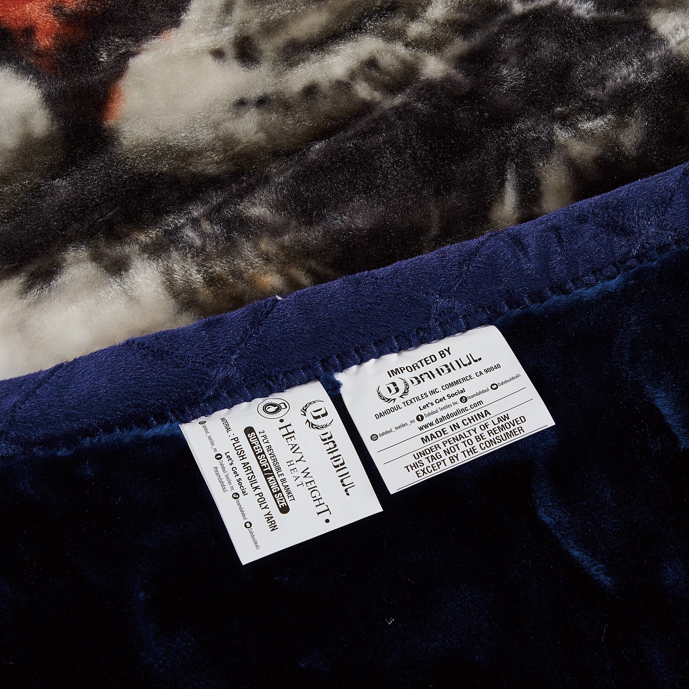 Heavy Weight Heat 2 Ply Blanket - CJ891-19 Tiger/Navy