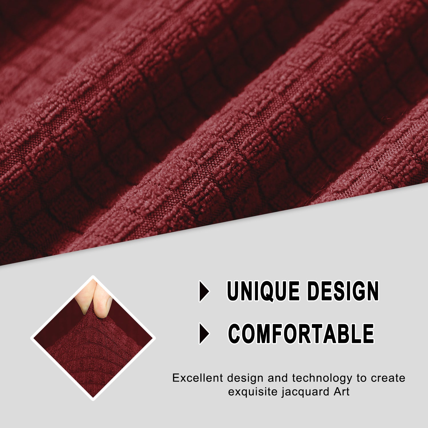 Estella Sofa Slip Cover - Burgundy