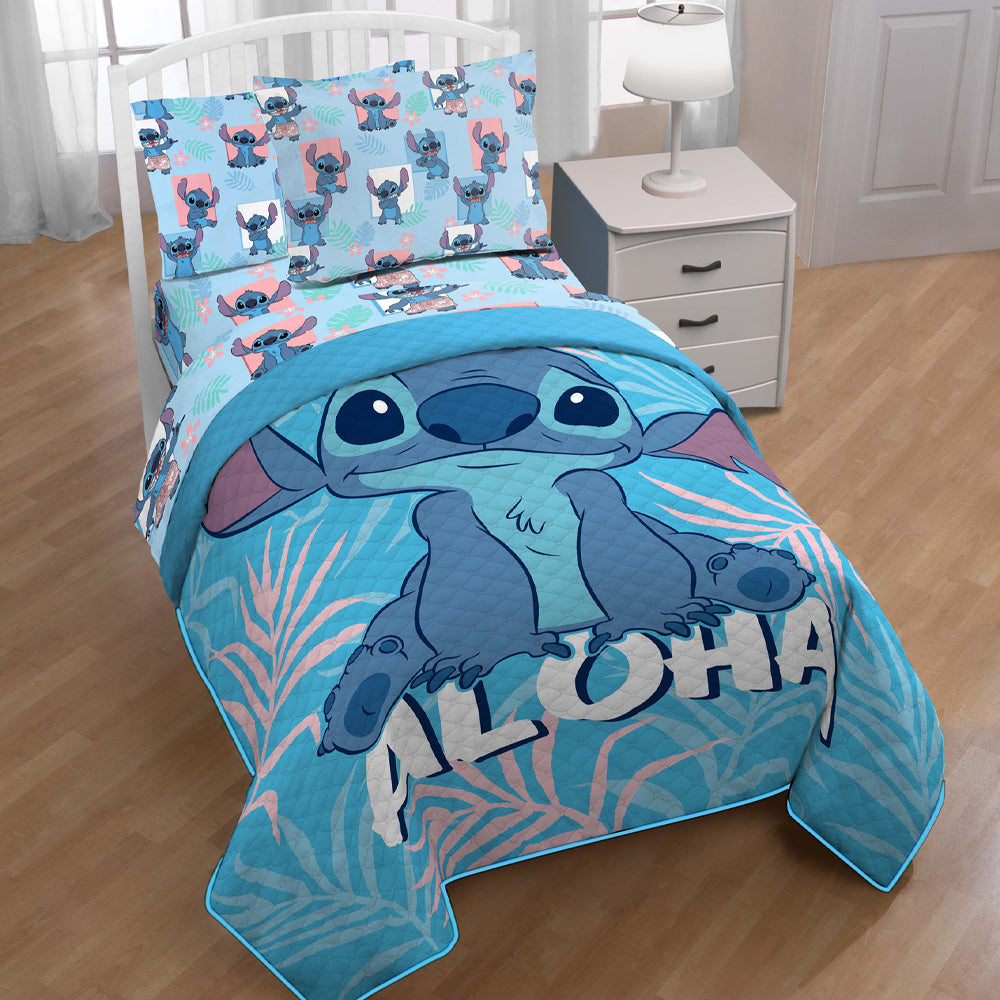 "Aloha" Lilo&Stitch Twin/Full Disney Bedspread