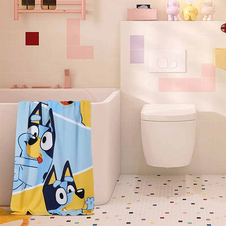 “Bluey Faces” Bluey ”27"x54" Disney Beach Towel