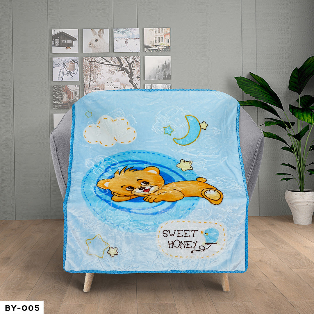 BABY CLOUDY BLANKET BY - (ASSORTED CASE PACK 10 BLANKETS PER CASE 2 PER DESIGN)