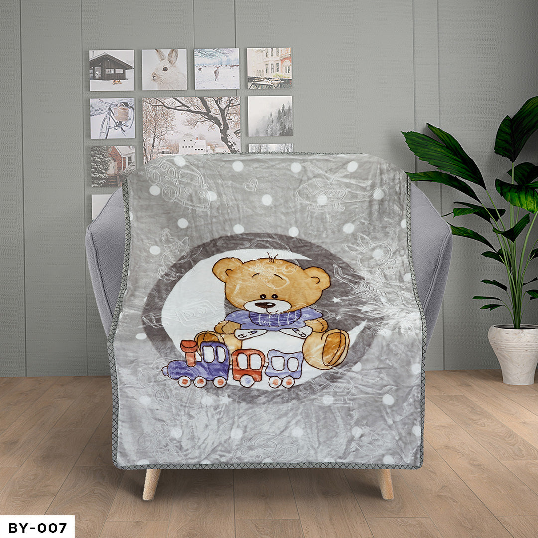 BABY CLOUDY BLANKET BY - (ASSORTED CASE PACK 10 BLANKETS PER CASE 2 PER DESIGN)