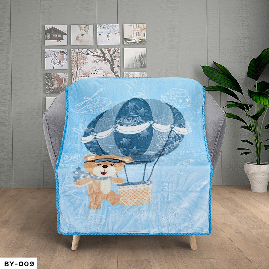 BABY CLOUDY BLANKET BY - (ASSORTED CASE PACK 10 BLANKETS PER CASE 2 PER DESIGN)