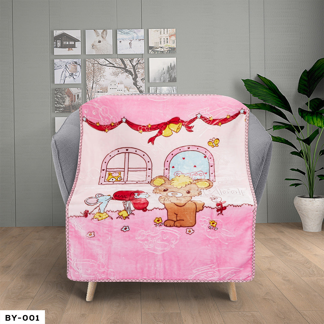 BABY CLOUDY BLANKET BY - (ASSORTED CASE PACK 10 BLANKETS PER CASE 2 PER DESIGN)