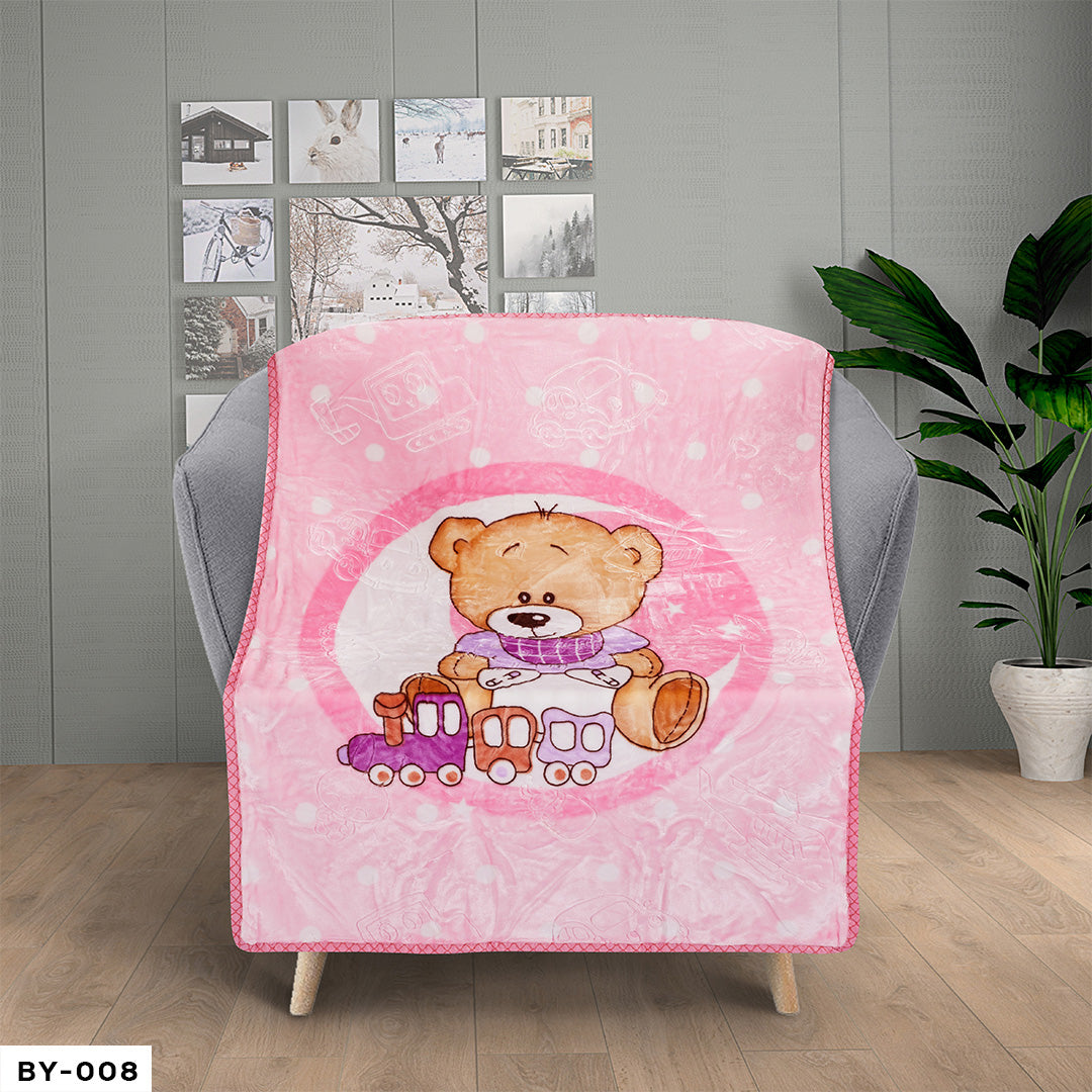BABY CLOUDY BLANKET BY - (ASSORTED CASE PACK 10 BLANKETS PER CASE 2 PER DESIGN)