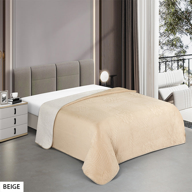1 PIECE BEAUTY SOFT BEDSPREAD - (ASSORTED CASE PACK 30 PIECES PER CASE 2 PER DESIGN)