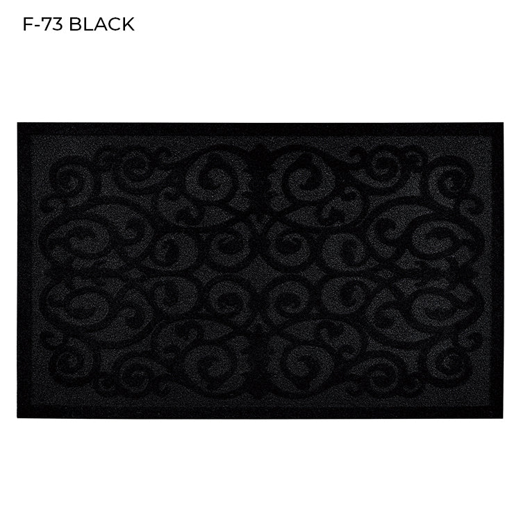 "RECYCLED TO LIFE" BLACK COLOR RUBBER MATS-(ASSORTED CASE PACK 12 ITEMS PER CASE)