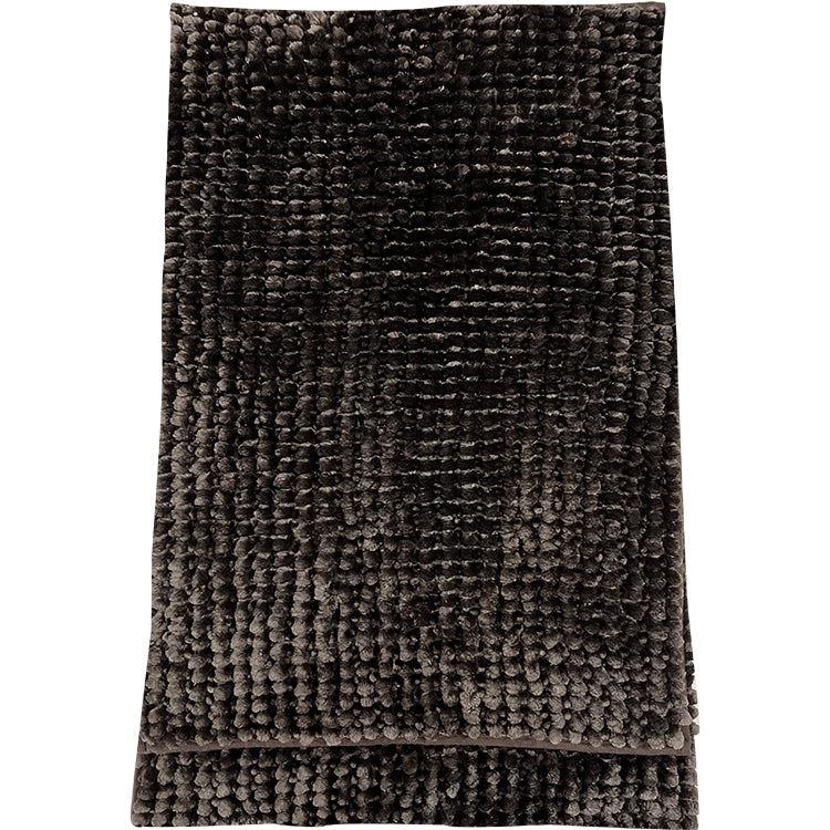 2 Piece Brown Silk Touch Chenille Bath Set