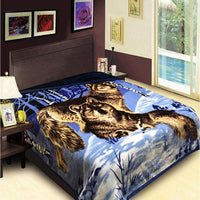 Heavy Weight Heat 2 Ply Blanket - CJ489 Wolf/Navy
