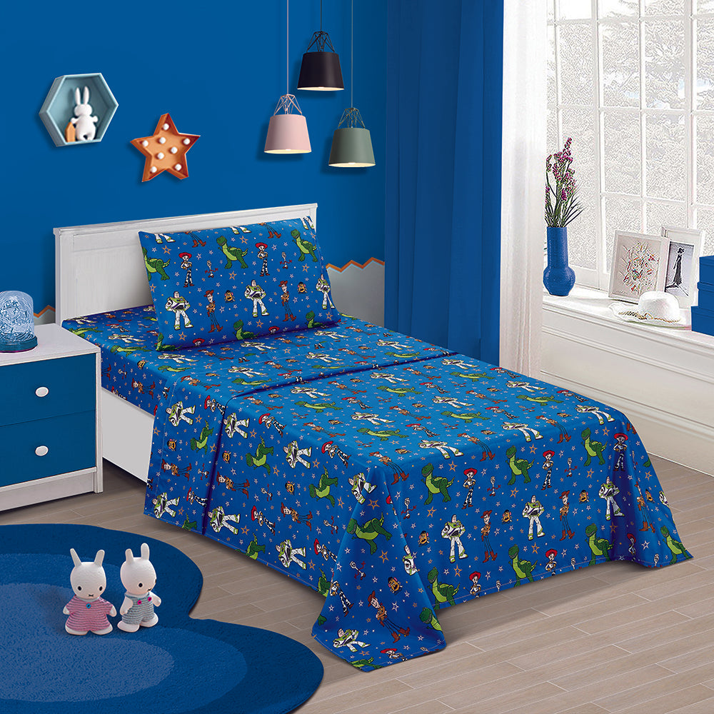 3 Piece"Characters & Stars" Toy Story Twin Disney Bedsheet Set