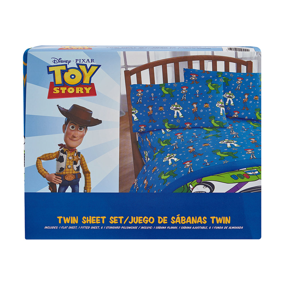 3 Piece"Characters & Stars" Toy Story Twin Disney Bedsheet Set