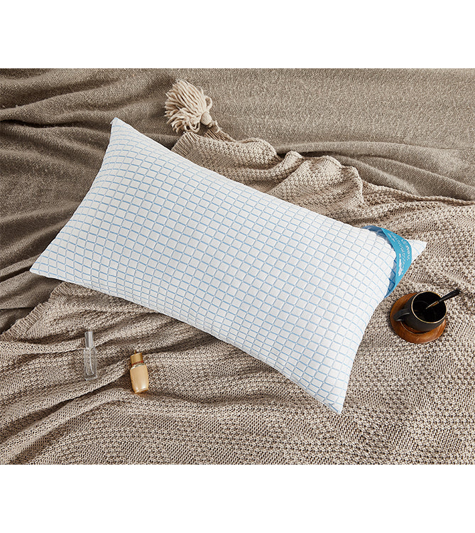 CHILL TOUCH MAN MADE COOL SILK SHREDDED MEMORY FOAM PILLOW - (SOLID CA