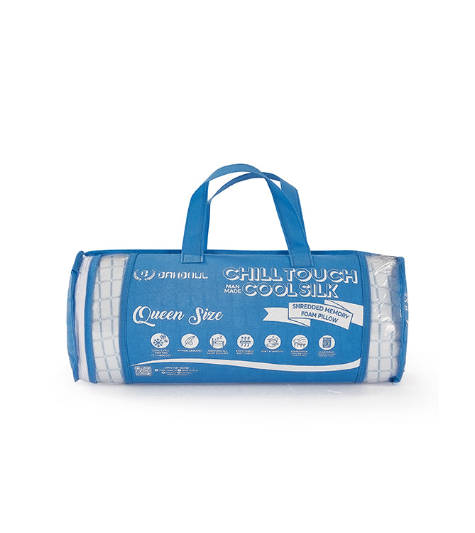 Chill Touch Man Made Cool Silk Shredded Memory Foam Pillow