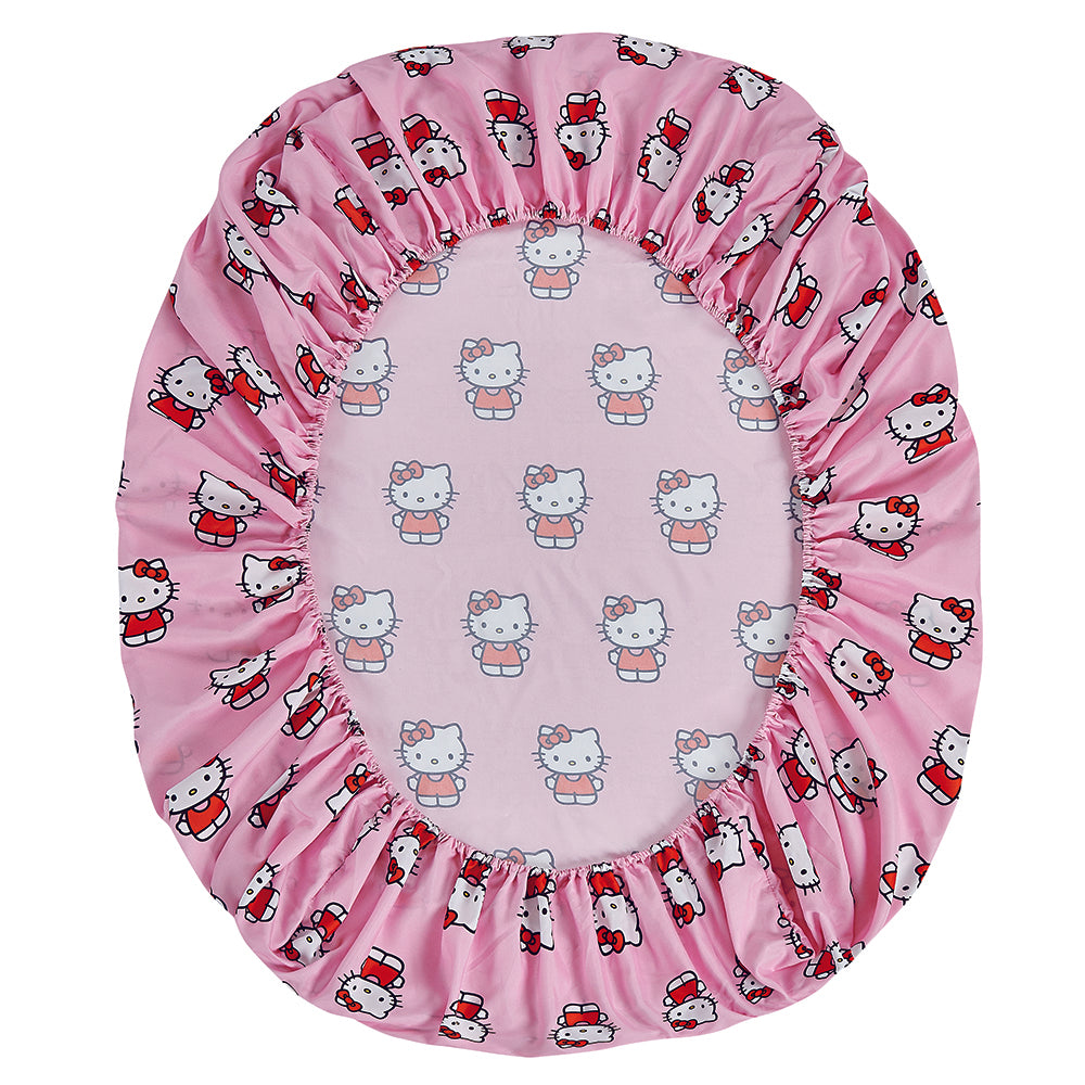 3Piece "Classic Girl in Pink" Hello Kitty Twin Sanrio Bedsheet Set