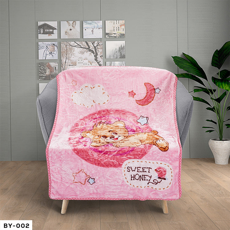BABY CLOUDY BLANKET BY - (ASSORTED CASE PACK 10 BLANKETS PER CASE 2 PER DESIGN)
