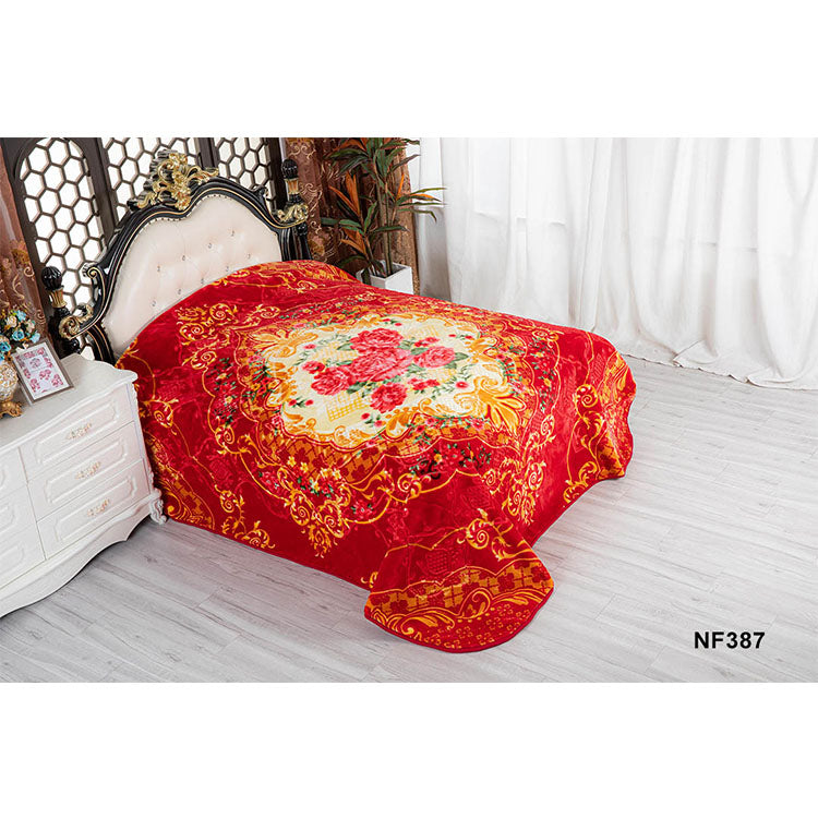 GOLDEN DRAGON 2 PLY BLANKET WITH EMBOSS GROUP-B (ASSORTED CASE PACK 5 BLANKETS PER CASE 1 PER DESIGN)