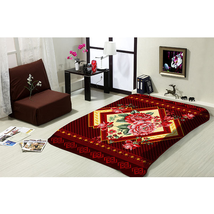 GOLDEN DRAGON 2 PLY BLANKET WITH EMBOSS GROUP-B (ASSORTED CASE PACK 5 BLANKETS PER CASE 1 PER DESIGN)