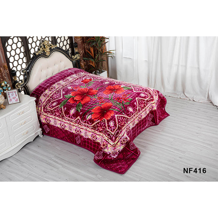 GOLDEN DRAGON 2 PLY BLANKET WITH EMBOSS GROUP-C (Assorted Case Pack 5 Blanket's Per Case 1 Per Design)