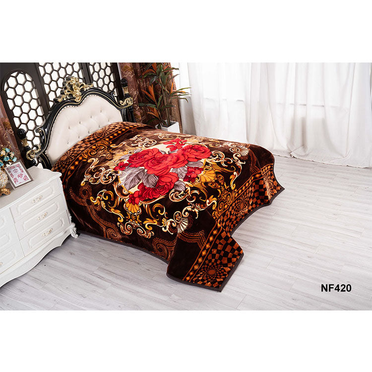 GOLDEN DRAGON 2 PLY BLANKET WITH EMBOSS GROUP D-(Assorted Case Pack 5 Blanket's Per Case 1 Per Design)