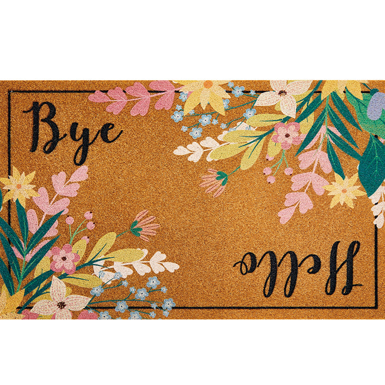 "Home Sweet Coir" Laser Digital Synthetic Coir Assort. Rubber Mats