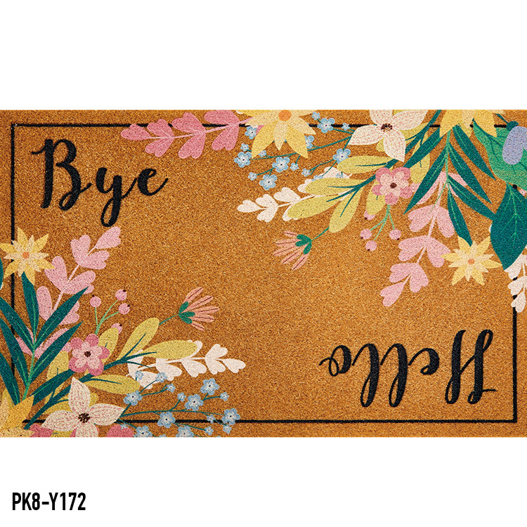 HOME SWEET COIR(LASER DIGITAL SYNTHETIC COIR RUBBER MATS) - (ASSORTED CASE PACK 12 ITEMS PER CASE)