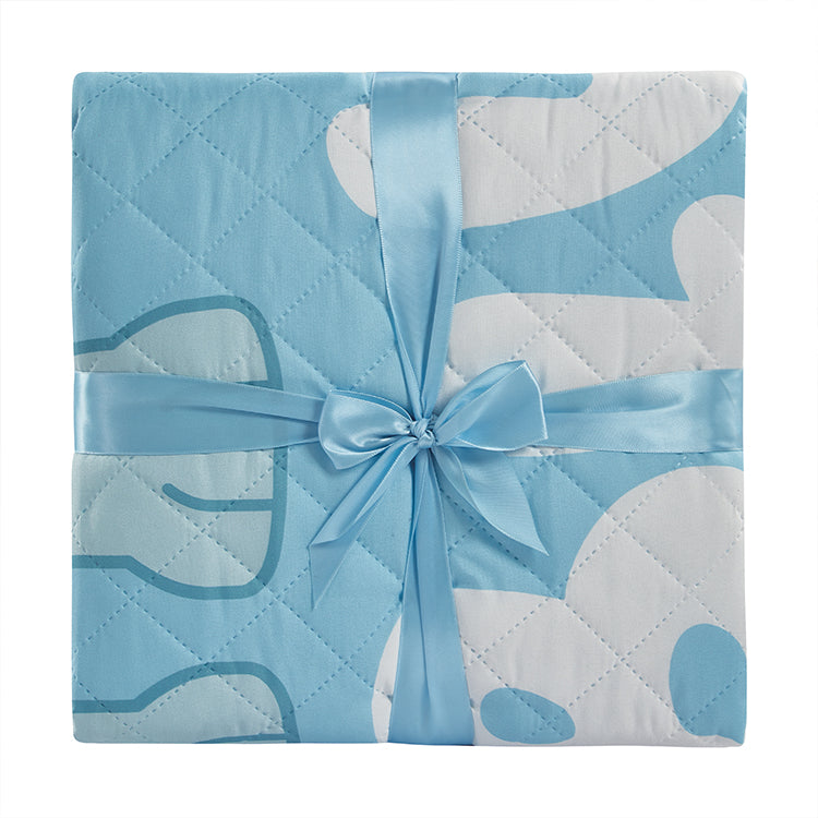 "Again" Bluey Twin/Full BBC Bedspread