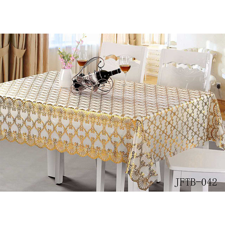 PVC LACE TABLECLOTH-(SOLID CASE PACK 2 TABLE CLOTH PER CASE ACCORDING TO YOUR SELECTED DESIGN)