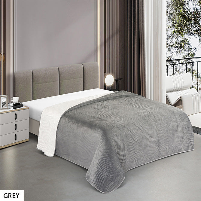 1 PIECE BEAUTY SOFT BEDSPREAD - (ASSORTED CASE PACK 30 PIECES PER CASE 2 PER DESIGN)