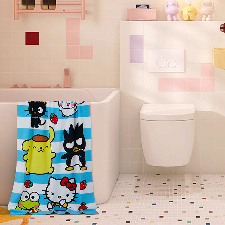 Hello Kitty “Cabana Stripe  Friends” 27"x54" Disney Beach Towel