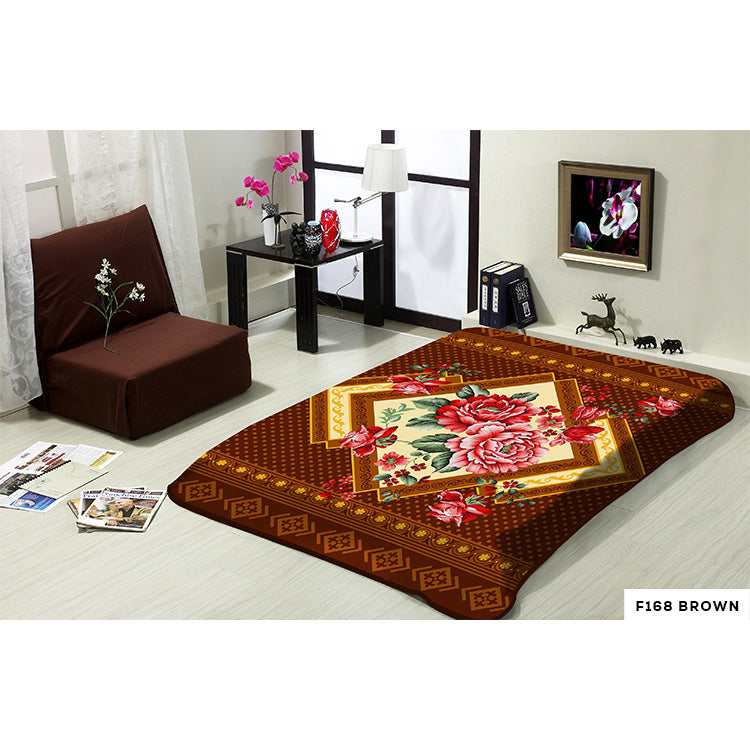 HEAVY WEIGHT 2 PLY BLANKET WITH EMBOSS FLOWER GROUP-B (6 BLANKETS PER-CASE)