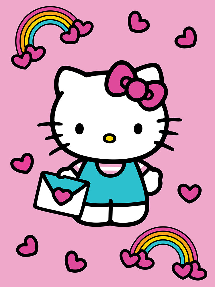 "Sealed With a Kiss" Hello Kitty Twin/Full Sanrio Rachelle Blanket