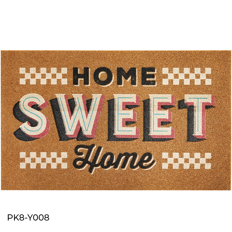"WELCOME MEOW COIR" LASER DIGITAL SYNTHETIC RUBBER MATS-(ASSORTED CASE PACK 12 ITEMS PER CASE)