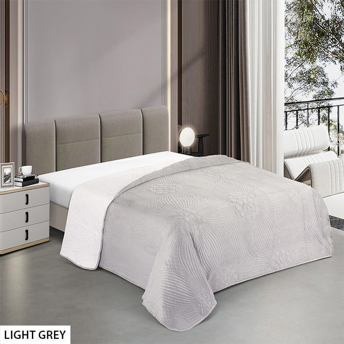 1 PIECE BEAUTY SOFT BEDSPREAD - (ASSORTED CASE PACK 30 PIECES PER CASE 3 PER DESIGN)