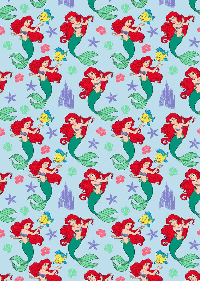 TWIN FLANNEL ROTARY BLANKET – LITTLE MERMAID “SWIMMING AND SINGING ALONG”  (SOLID CASE PACK: 24 ITEMS PER CASE)