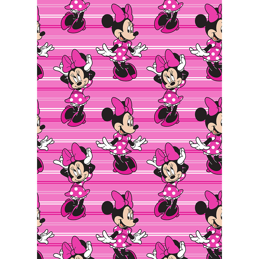 Minnie "Pretty in pink" Twin Flannel Rotary Blanket