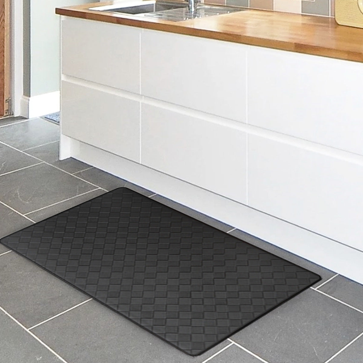 "NIGHT FALL MEMORY FOAM" KITCHEN MATS(NEW ARRIVAL)-(SOLID CASE PACK 12 ITEMS PER CASE)