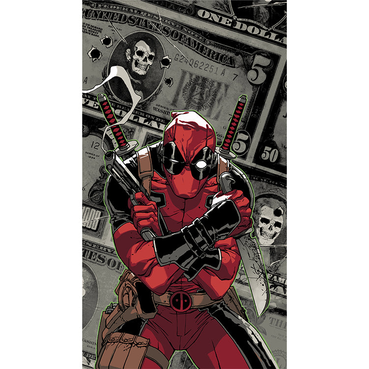 "Mid The Money" Deadpool 40"x72" tuwaalka xeebta
