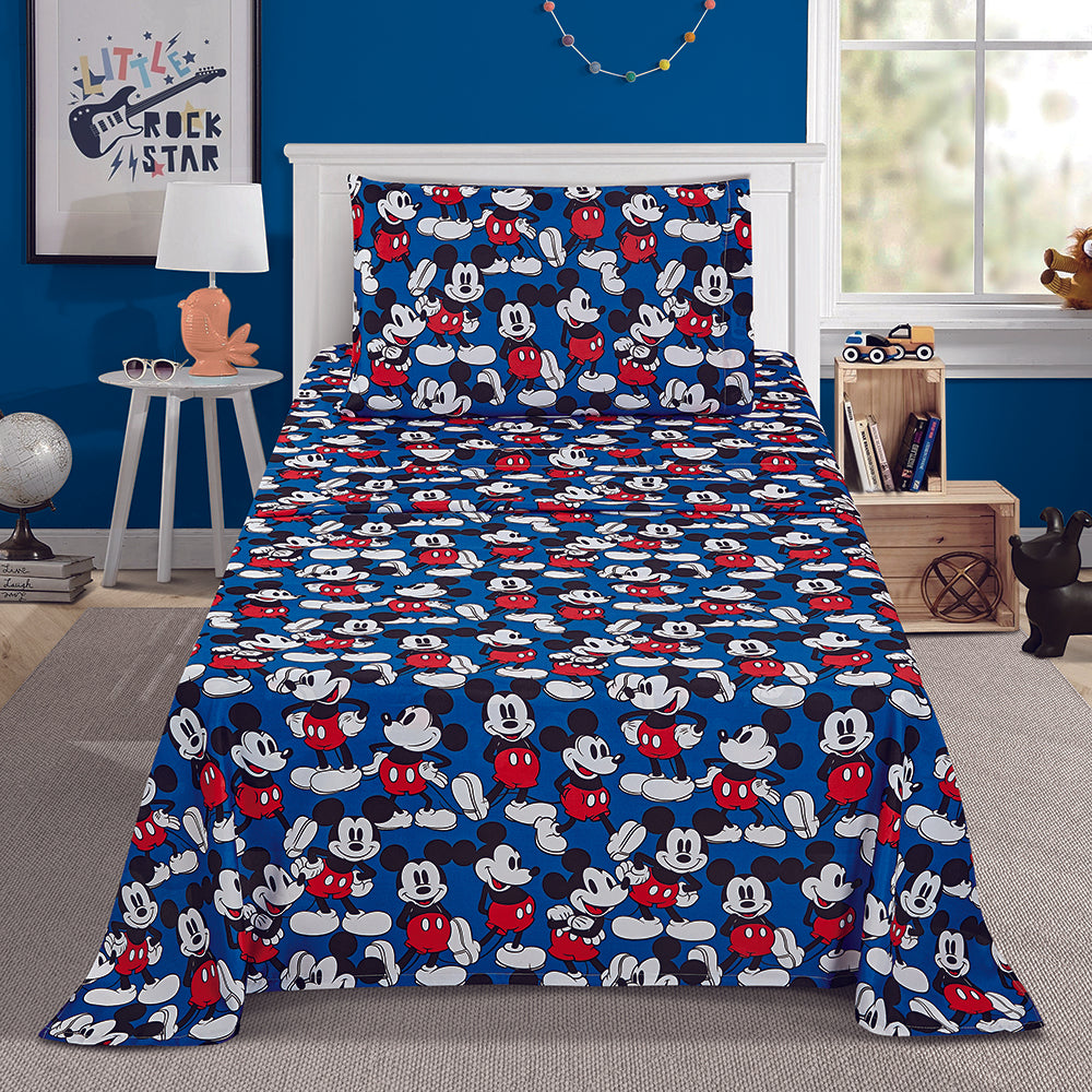 3 Piece "One and Only" Mickey Twin Disney Bedsheet Set